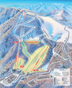 Cataloochee Ski Area - Trail Map for Maggie Valley Skiing
