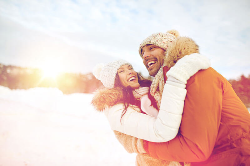 Romantic winter getaway